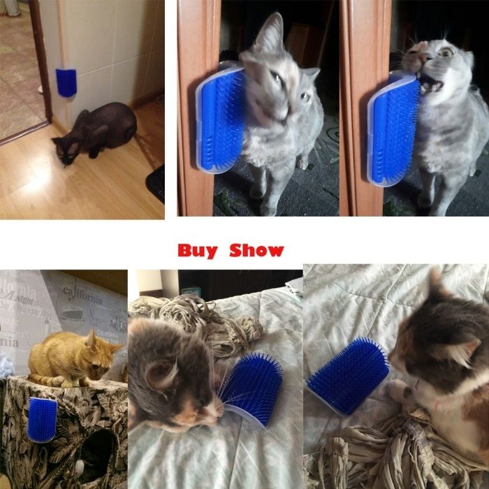 jucarie pieptan scarpinici perie masaj pisici din plastic