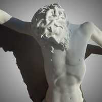 Statuie mare a lui Isus pe cruce sculptură 2m