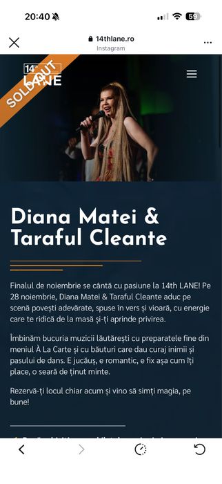 Bilete Diana Matei&Taraful Cleante