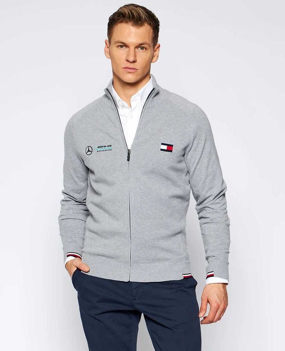 Tommy Hilfiger x AMG Mercedes - Оригинална мъжка жилетка с цип р-р S-M