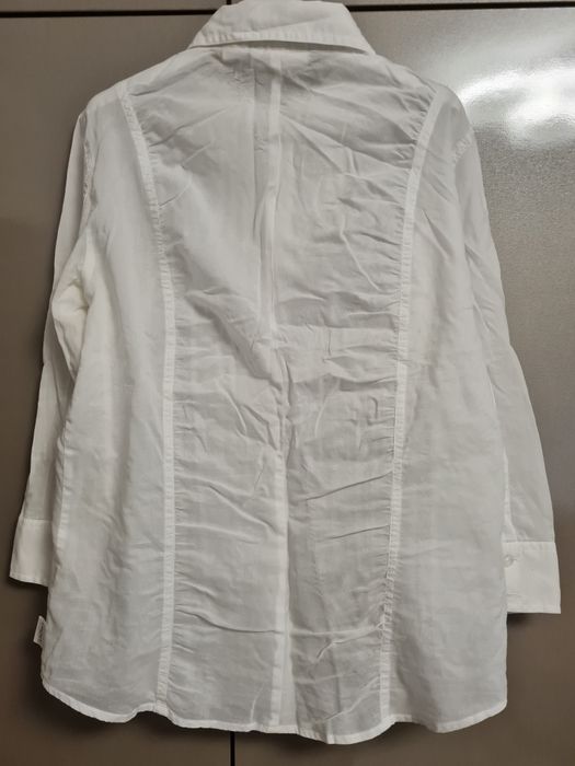 Бяла ефирна риза DKNY