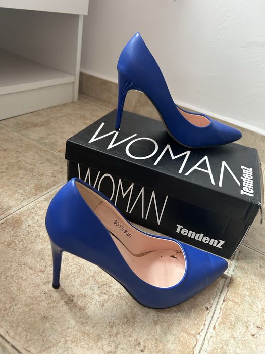 Сини официални Обувки на ток