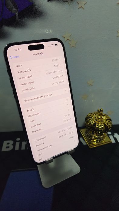 iPhone 14 Pro Max 5G Black 128GB Baterie:88%.Preṭ fix!