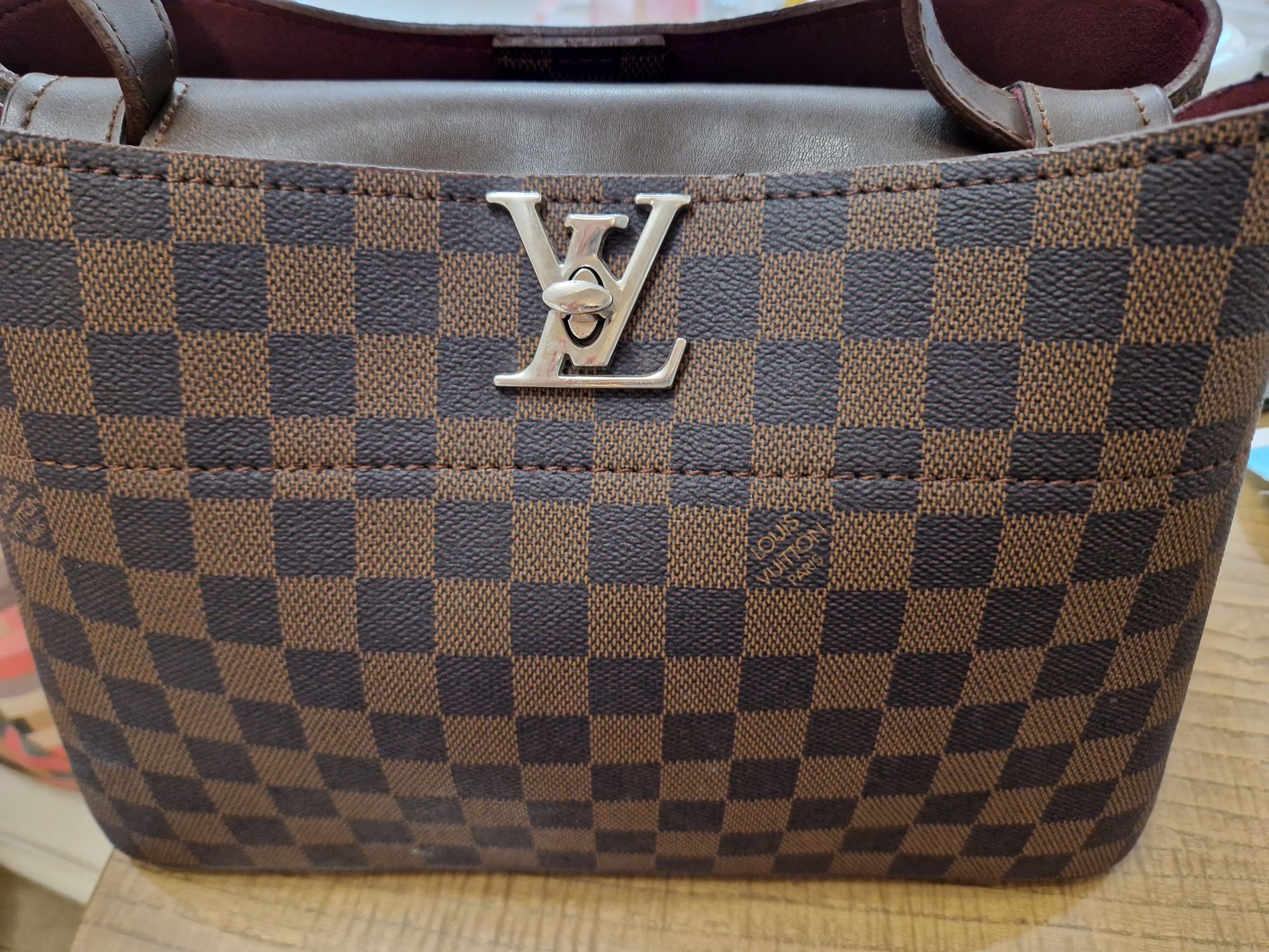 Нова дамска чанта естествена кожа Louis vuitton