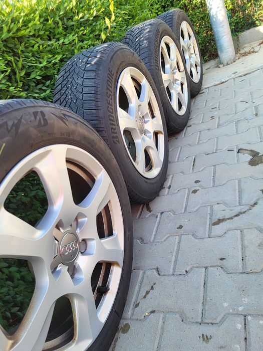Set 4 Jenti aliaj+ cauciucuri iarna Bridgestone 205/60/R16 Audi A4