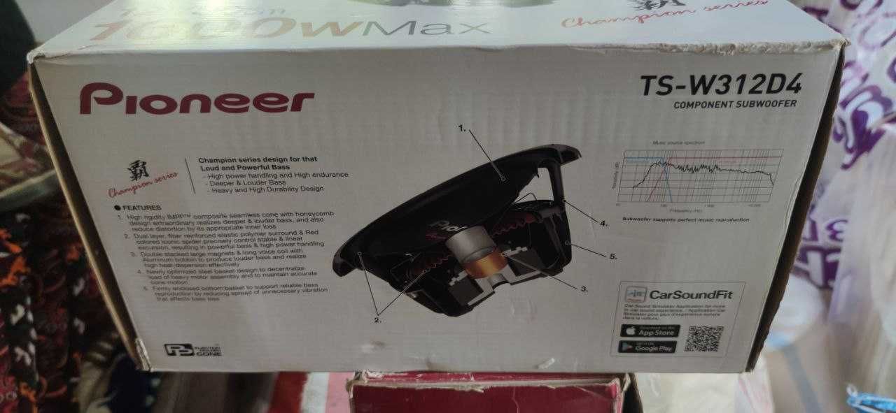 Продам динамик Сабвуфер Pioneer TS-W312D4 Champion Series
