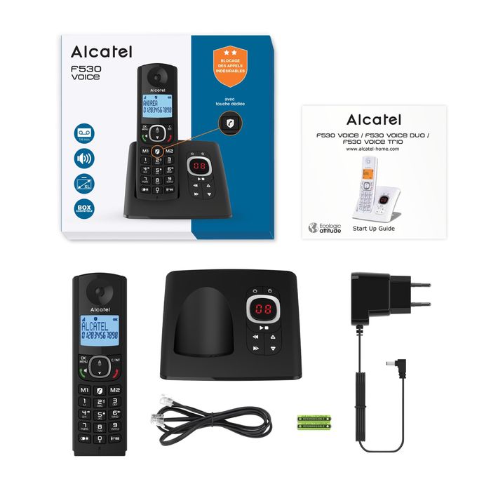 Telefon fix  fără fir Alcatel F530 Voice cu robot telefonic