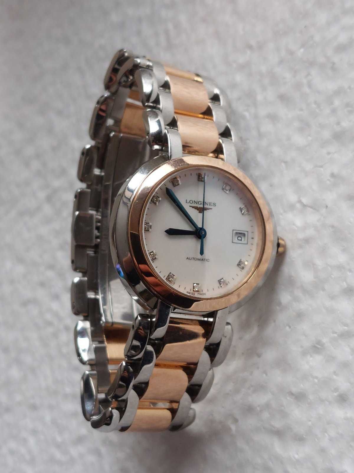 Дамски часовник,диаманти,  злато 18к-стомана-Longines Primaluna L81135