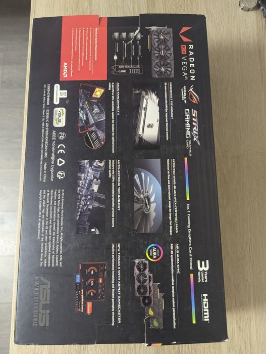 Видео Карта Radeon RX Vega 64 Asus ROG Strix Gaming OC Edition 8GB