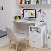 Компютърно бюро,  2 чекмеджета, Маса за лаптоп с 1 рафт, модерен стил