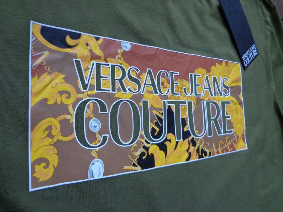Мъжка тениска Versace Jeans Couture logo patch T-shirt Green
