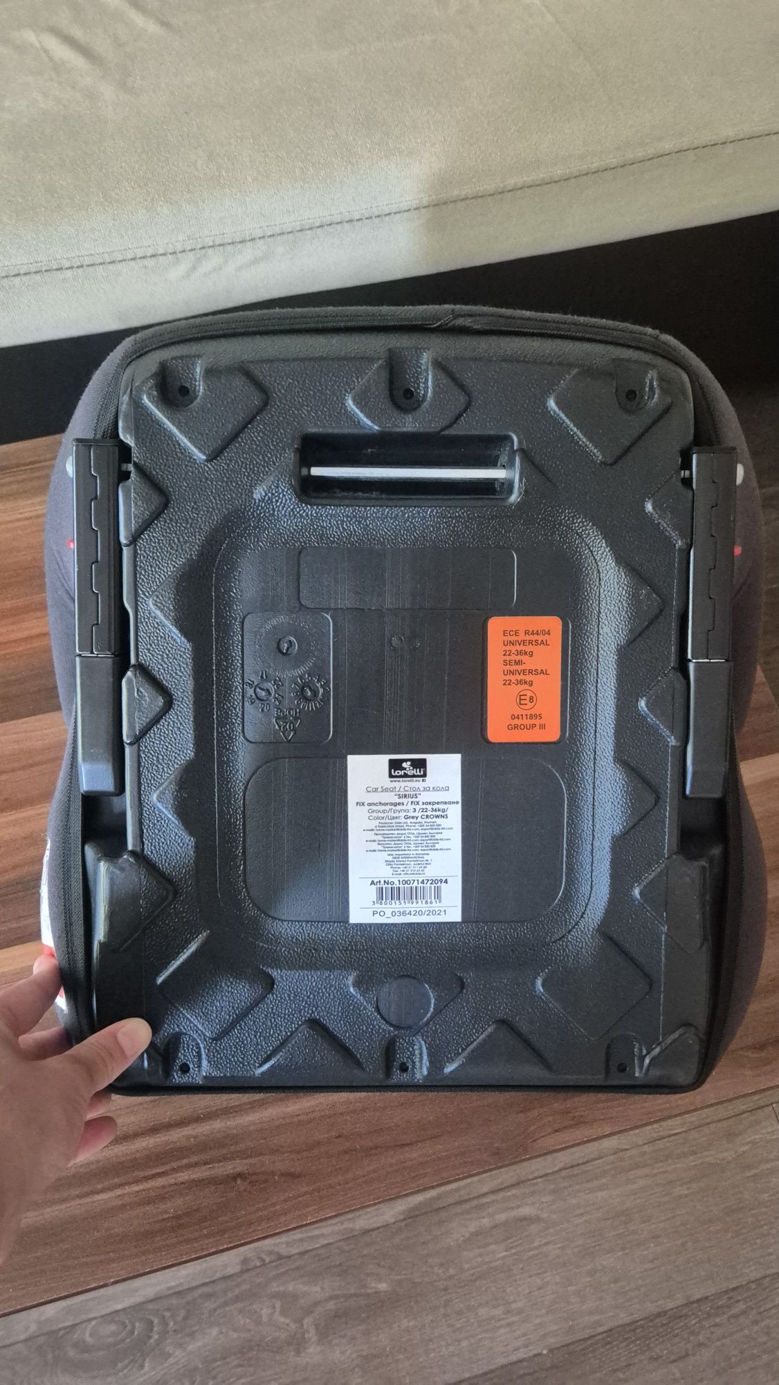 Безопасна детска седалка за кола с IsoFix - запазена и чоста