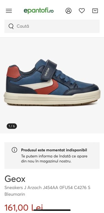Vand adidasi Geox, marimea 25, pentru baietel