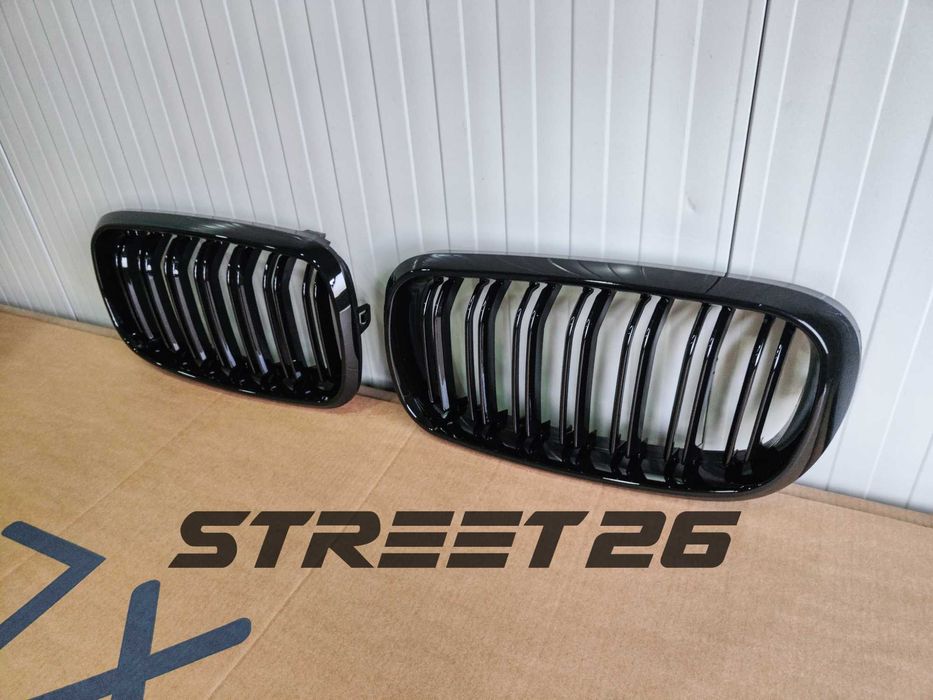 Grile Duble BMW X5 X6 F15 F16 (2014-2019) X5M X6M Design Negru Lucios