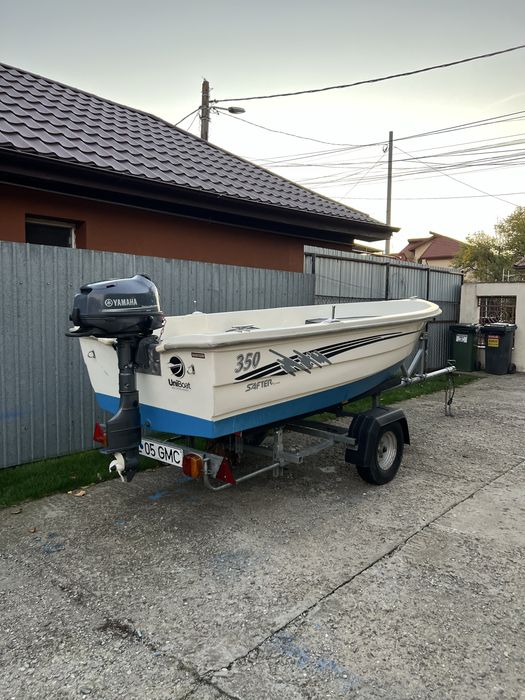 Barca fibra cu motor Yamaha 5cp 4T