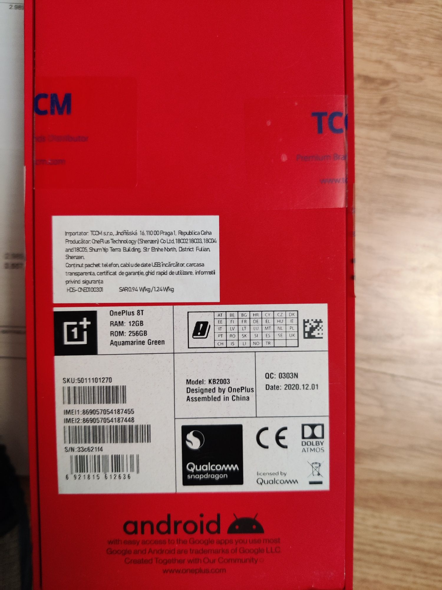 One plus 8T 256 gb