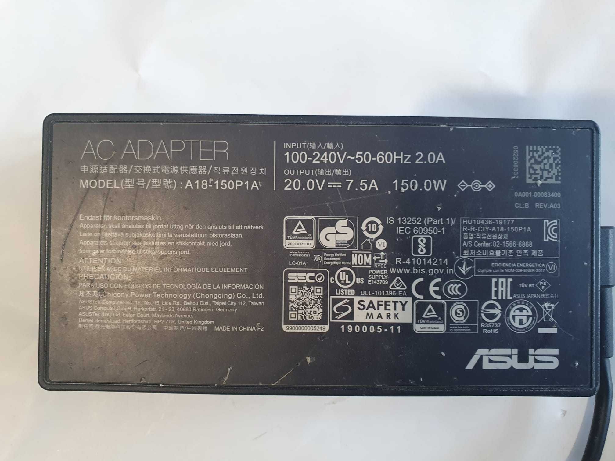 Incarcator laptop ASUS original 20v 7.5A 150W