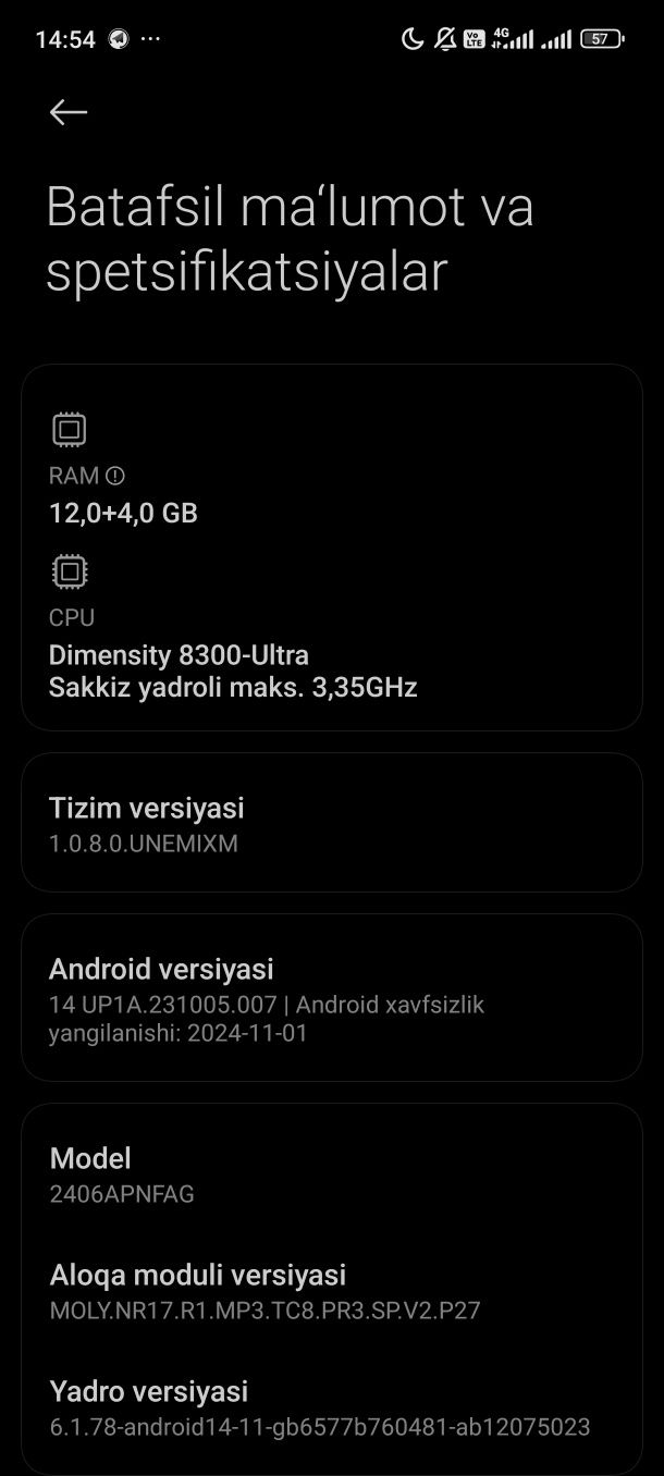 Xiaomi 14T. PUBG uchun CHITLI telefon.