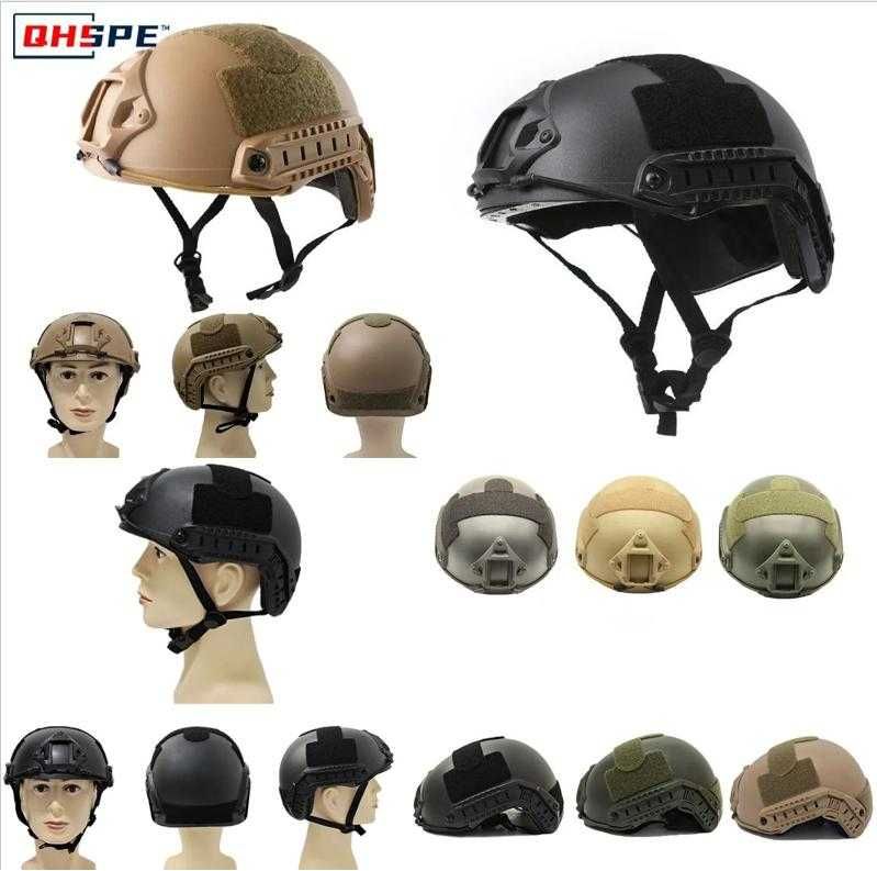 Гейминг Тактическа Еърсофт Каска с Велкро за Пачове Airsoft Gaming NVG
