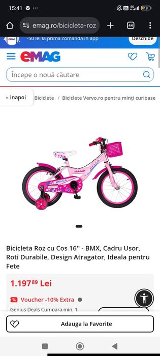 Bicicleta de fete