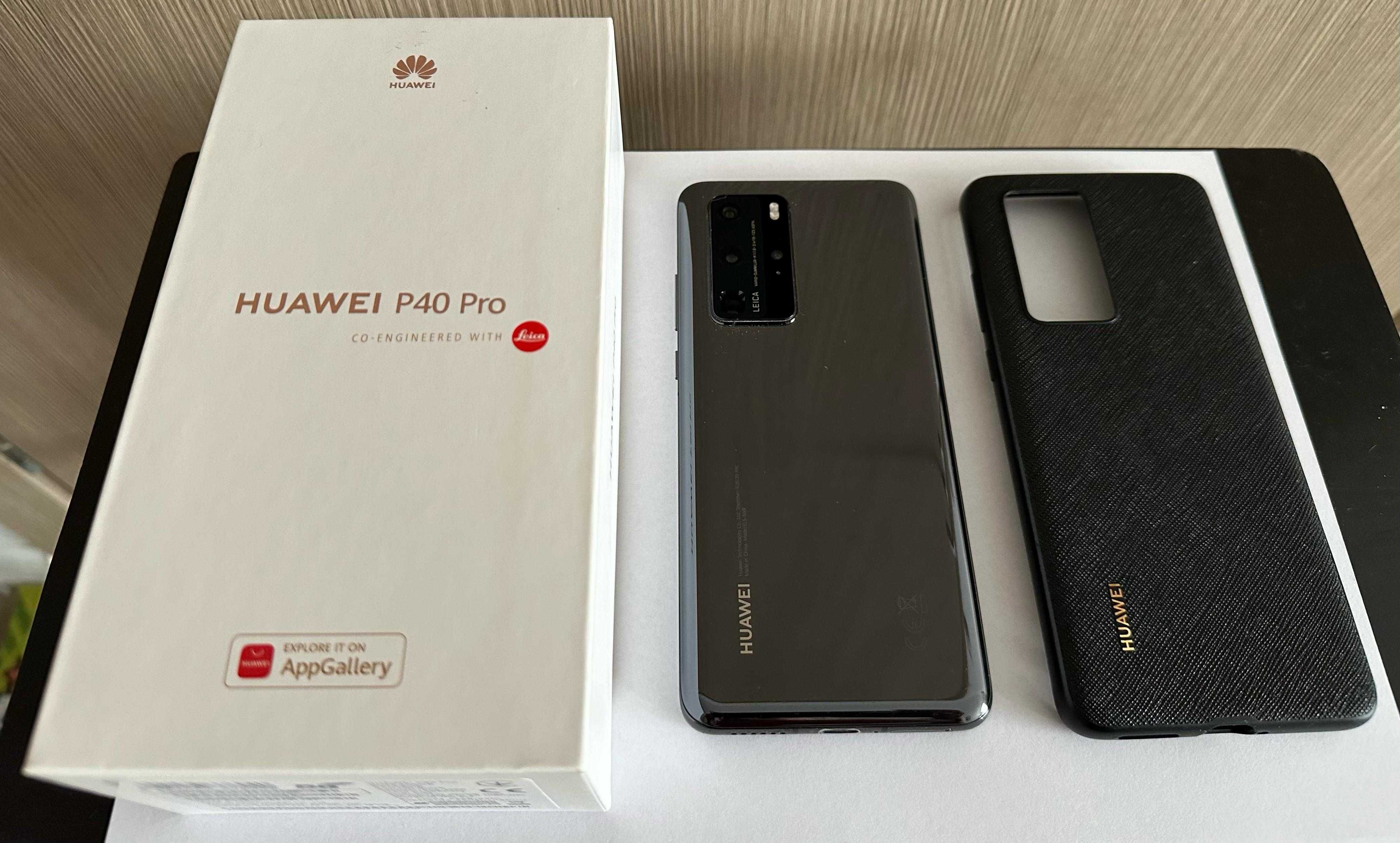 Vand Huawei P40 Pro, 5G, 256GB, dual SIM, husa originala lux