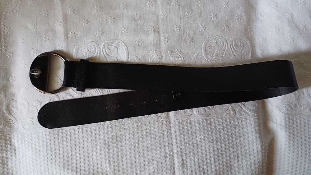 Curea dama,vintage,originala Diesel, din piele naturala neagra