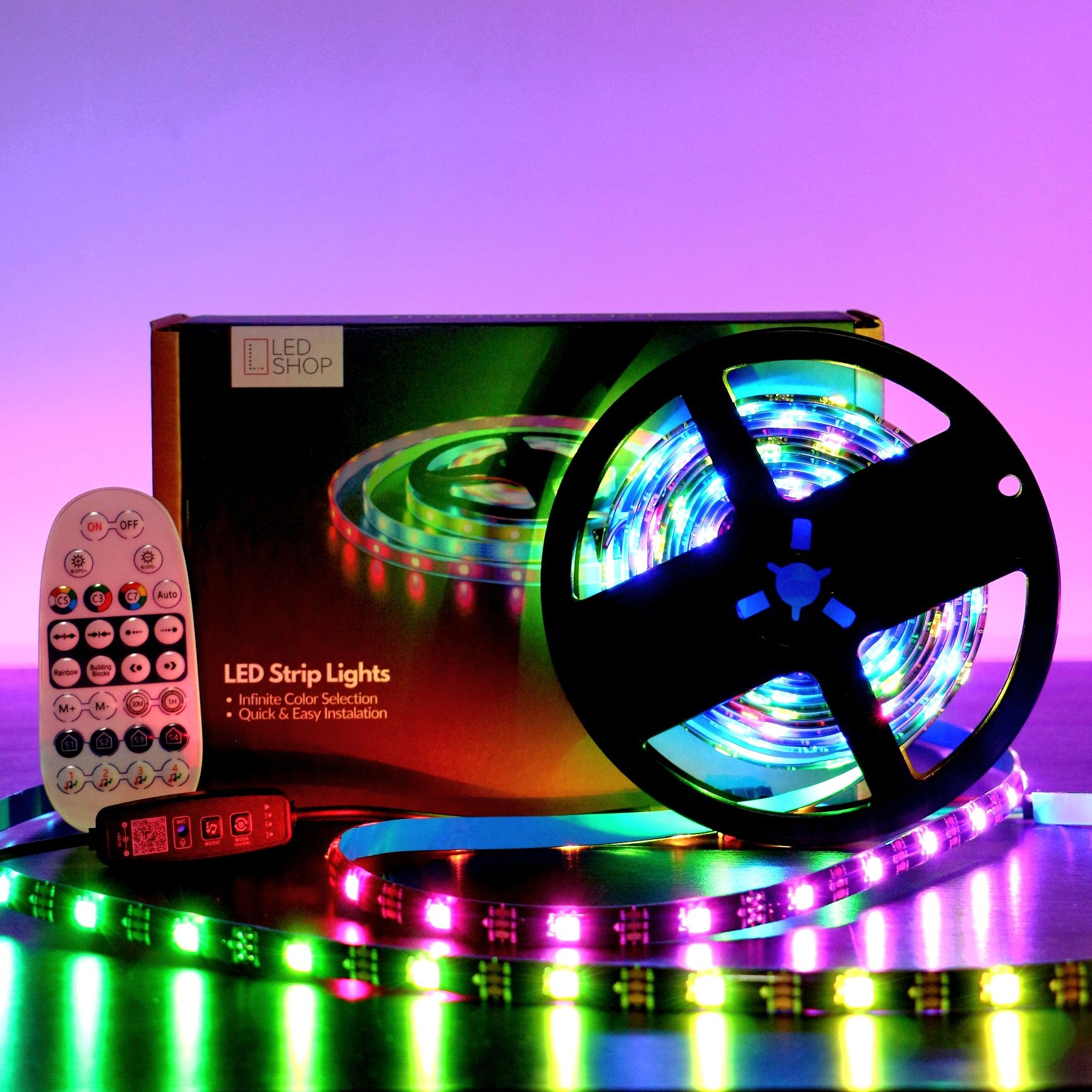 Banda LED RGB IC Adresabila 60led 14.4W/M IP65 Bluetooth Dream Light D