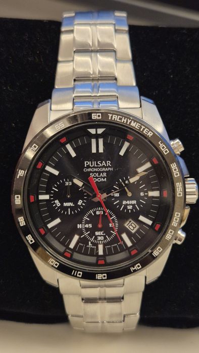 Ceas Pulsar solar cronograf dimensiune 46mm