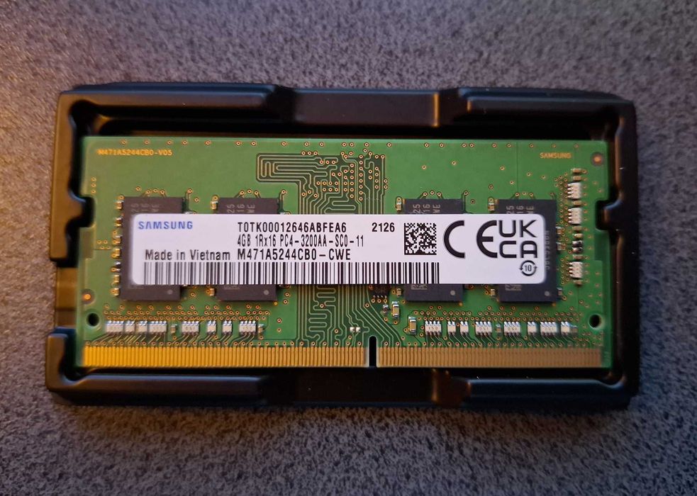 Memorie RAM Samsung, SODIMM laptop DDR4, 4Gb 3200 MHz, 1.2 V