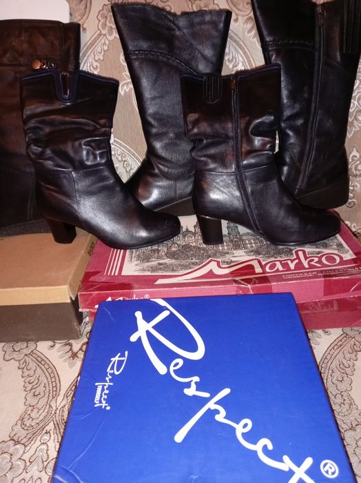 Продам женские кожаные сапоги р 40-41