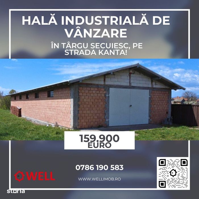 Hală industrială de vânzare în Târgu Secuiesc, pe strada Kanta!