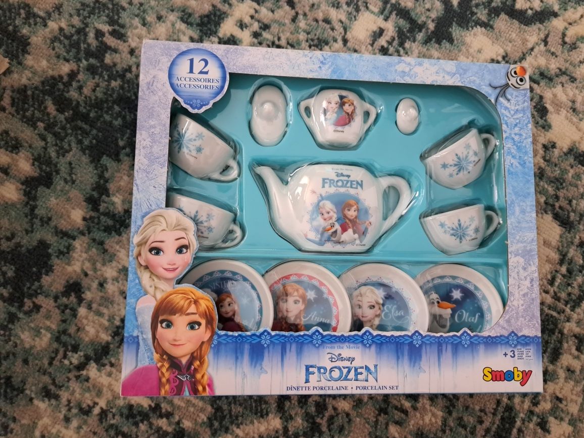 Set ceai Frozen Ana și Elsa, portelan Smoby