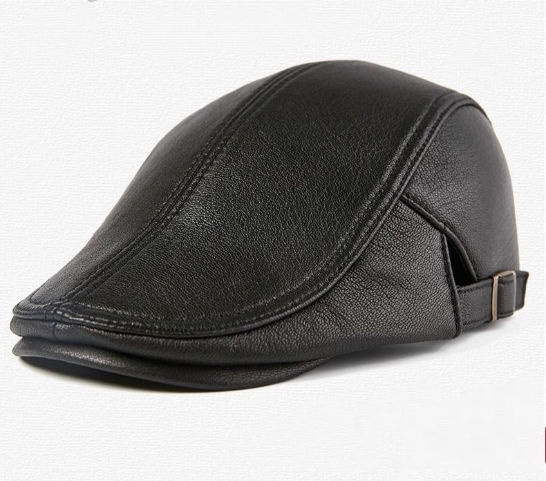 Мужская кепка шапка козырек из натуральной кожи мужской табий кожа хак