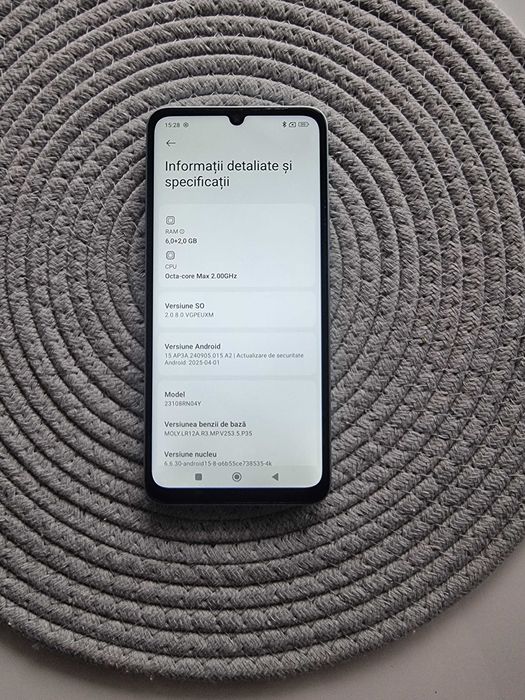 Xiaomi Redmi 13C in stare NOUA, Alb Glaciar, 128 GB, 6 GB RAM