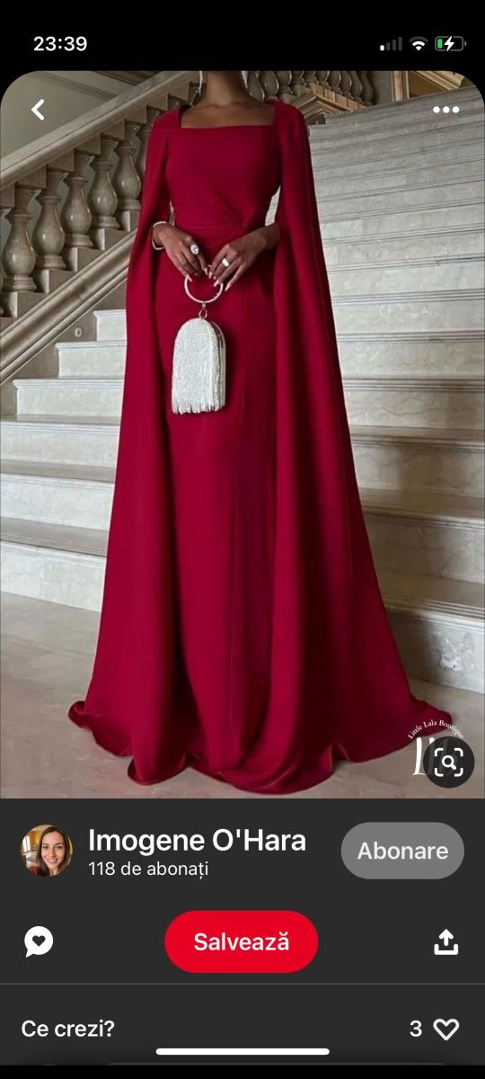 Rochie facută la comandă luat model de pe Pinterest