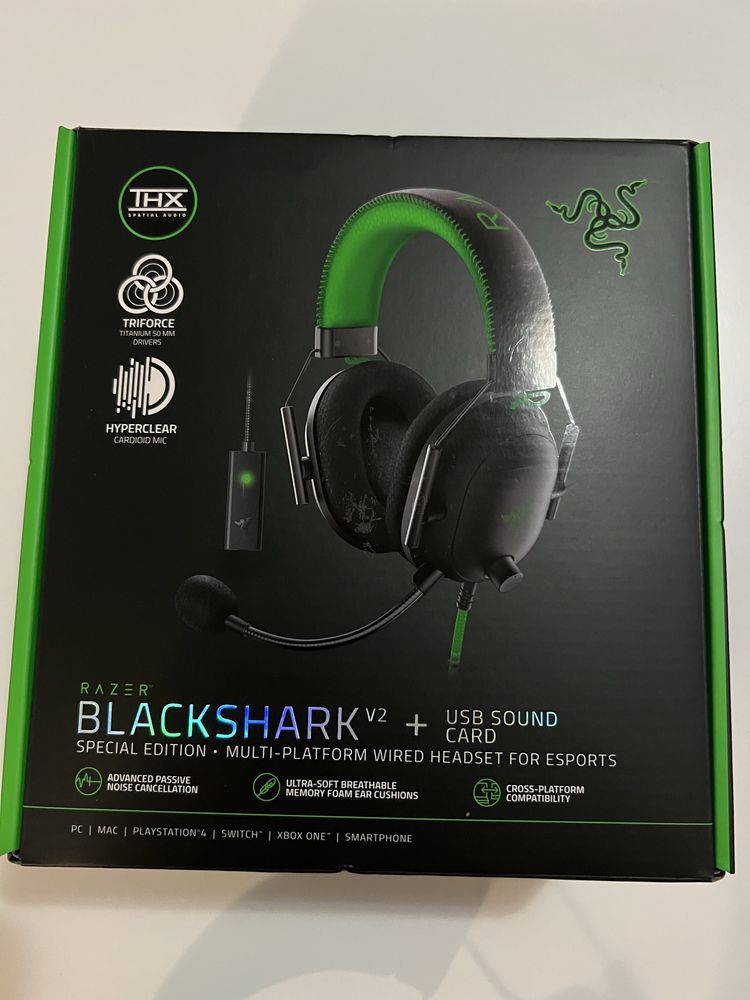 Casti gaming RAZER Blackshark v2 SE+ Usb sound card cu garantie