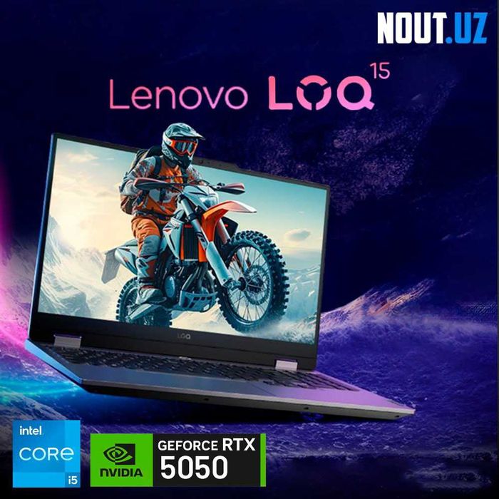 Lenovo LOQ 15 i5-13450HX,16GB,512GB SSD,RTX5050 Nout.uz