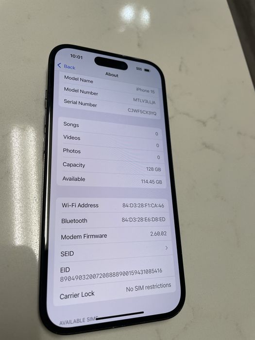 Iphone 15 128 gb Black
