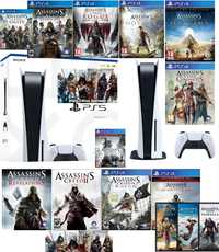 Sony Playstation 5 Assassins Creed Edition 10 диска ,всички игри ,нова