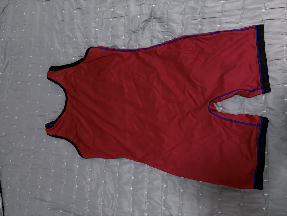 Нательник для вольной борьбы  2v1 синий и красный