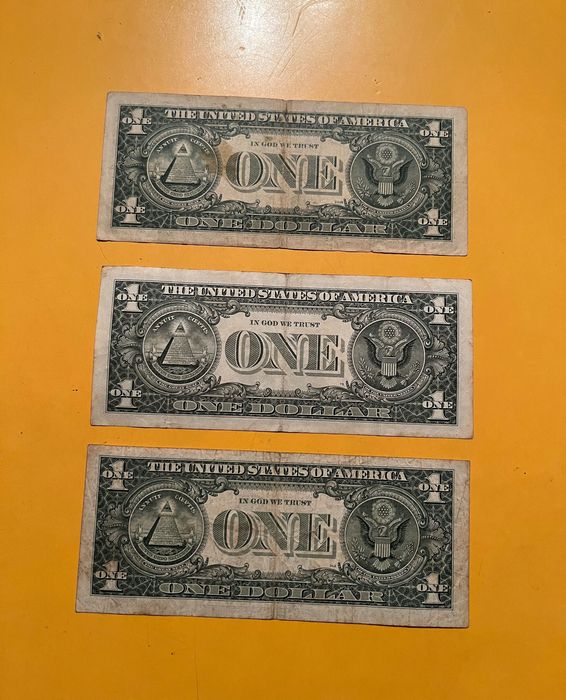 Bancnote de colectie dolari americani 1977, 1985, 1988