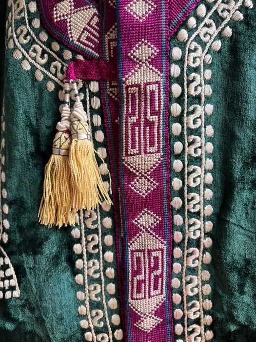 Антикварная шелковая паранджа и чачван из конского волоса