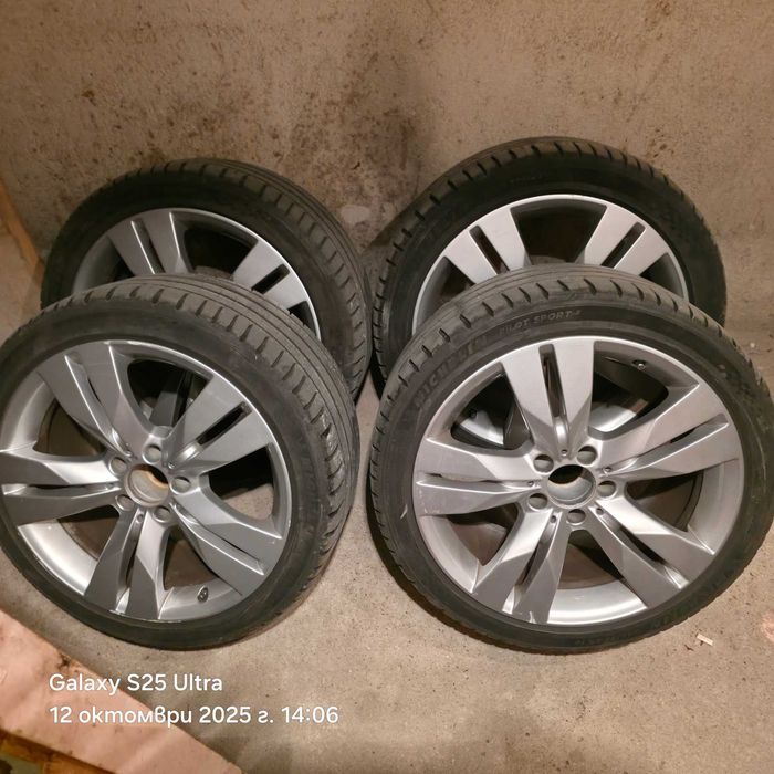 Продавам джанти спорт пакет от MERCEDES CLS с гуми Мишелин пилот спорт