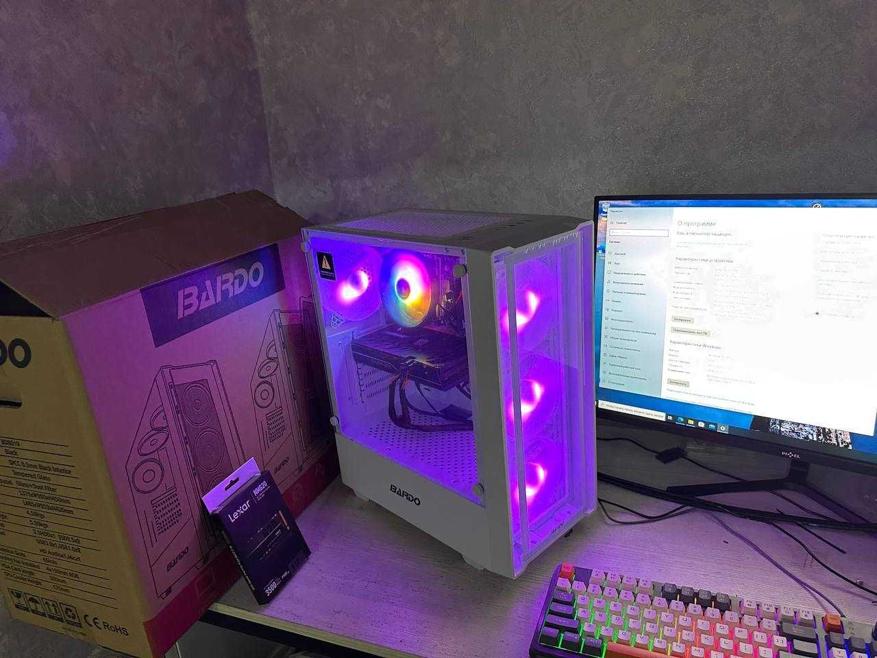 Игровой кейс / RX 580 8gb / DDR4 32gb / 14 ядер 28 потоков