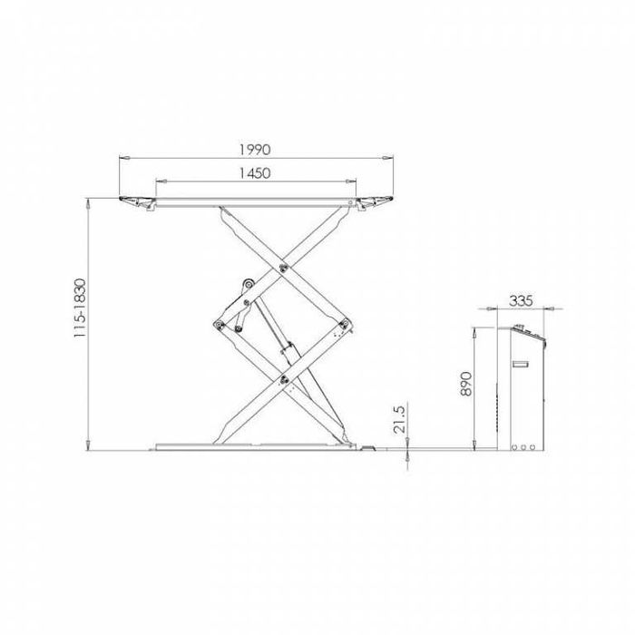 Elevator foarfecă portabil 3 tone 220V, ST8133-220V