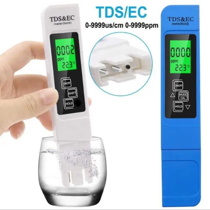 Солемер tds тест воды Новый с подсветкой экрана с батарейкой с чехлом