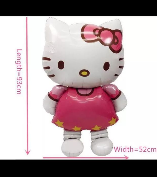 Balon Hello Kitty folie aluminiu petreceri 93cm×52 cm