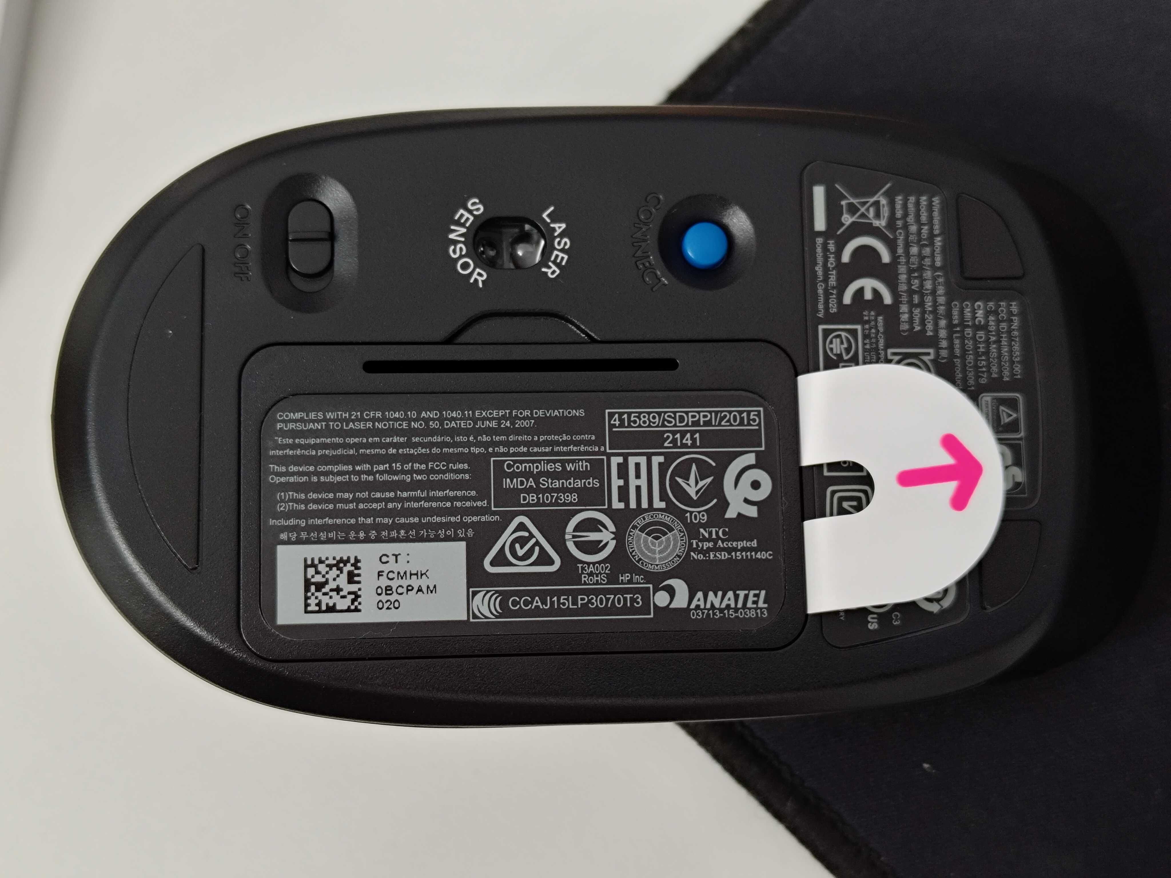 Mouse HP laser si wireless - nou