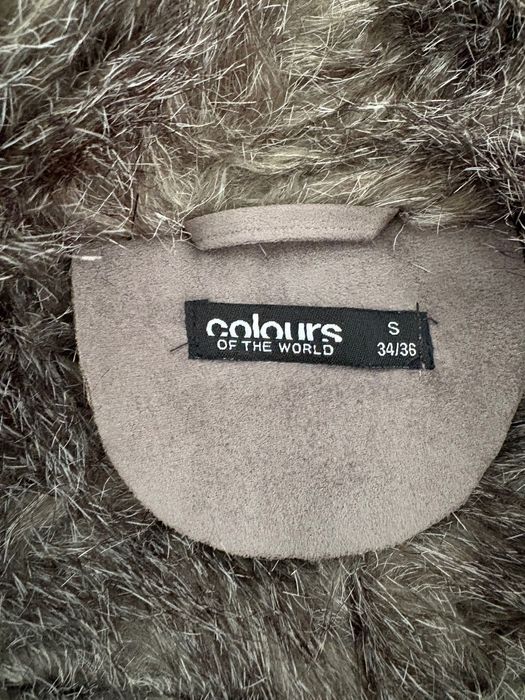 Vesta din piele intoarsa si blanita