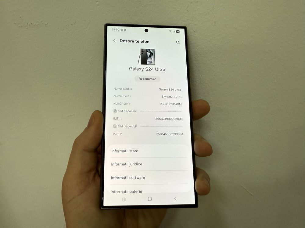 Samsung Galaxy S24 Ultra, 512 gb, 12 gb ram, 5G, Titanium Black